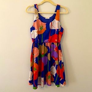 Everly Blue Floral Dress Small